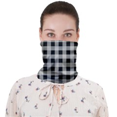 Black And White Buffalo Plaid Face Covering Bandana (adult)