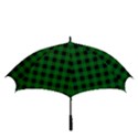 Black Dark Green Buffalo Plaid Golf Umbrellas View3