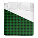 Black Dark Green Buffalo Plaid Duvet Cover (Full/ Double Size) View1