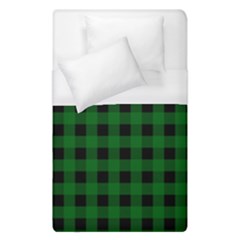 Black Dark Green Buffalo Plaid Duvet Cover (single Size)