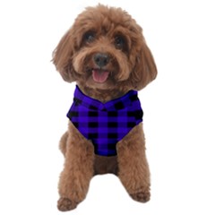 Dark Blue Black Buffalo Plaid Dog Sweater by SpinnyChairDesigns