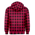 Dark Pink Black Buffalo Plaid Men s Zipper Hoodie View2