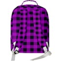 Purple Black Buffalo Plaid Double Compartment Backpack View3