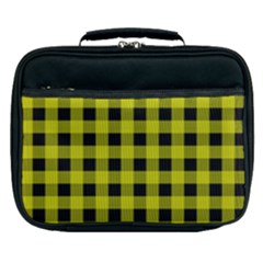 Yellow Black Buffalo Plaid Lunch Bag