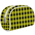 Yellow Black Buffalo Plaid Makeup Case (Large) View1