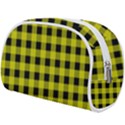 Yellow Black Buffalo Plaid Makeup Case (Large) View2