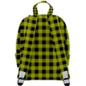 Yellow Black Buffalo Plaid Zip Up Backpack View3