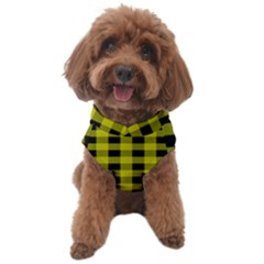 Yellow Black Buffalo Plaid Dog Sweater by SpinnyChairDesigns