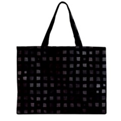 Abstract Black Checkered Pattern Zipper Mini Tote Bag by SpinnyChairDesigns