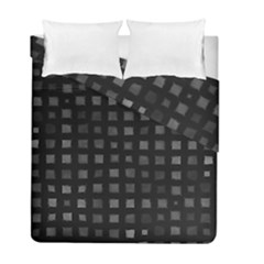 Abstract Black Checkered Pattern Duvet Cover Double Side (full/ Double Size)