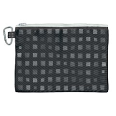 Abstract Black Checkered Pattern Canvas Cosmetic Bag (xl) by SpinnyChairDesigns