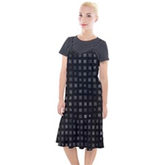 Abstract Black Checkered Pattern Camis Fishtail Dress by SpinnyChairDesigns