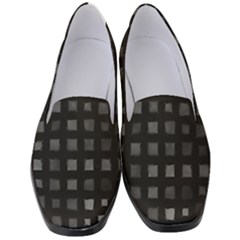 Abstract Black Checkered Pattern Women s Classic Loafer Heels