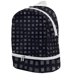 Abstract Black Checkered Pattern Zip Bottom Backpack by SpinnyChairDesigns