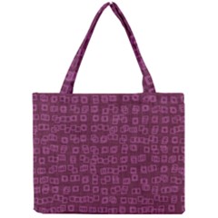 Plum Abstract Checks Pattern Mini Tote Bag by SpinnyChairDesigns