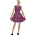 Plum Abstract Checks Pattern Velvet Skater Dress View2