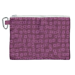 Plum Abstract Checks Pattern Canvas Cosmetic Bag (xl) by SpinnyChairDesigns