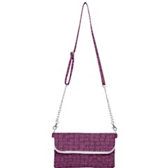 Plum Abstract Checks Pattern Mini Crossbody Handbag by SpinnyChairDesigns