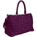 Plum Abstract Checks Pattern Duffel Travel Bag View2