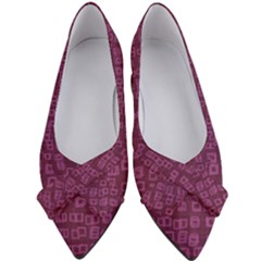 Plum Abstract Checks Pattern Women s Bow Heels by SpinnyChairDesigns