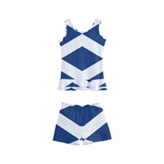 Diamonds Blue Kids  Boyleg Swimsuit by MooMoosMumma