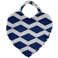 Diamonds Blue Giant Heart Shaped Tote by MooMoosMumma