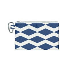 Diamonds Blue Canvas Cosmetic Bag (small)