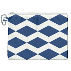 Diamonds Blue Canvas Cosmetic Bag (xxl) by MooMoosMumma