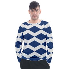 Diamonds Blue Men s Long Sleeve Raglan Tee