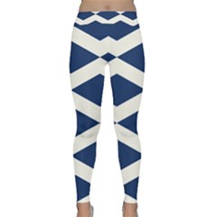 Diamonds Blue Classic Yoga Leggings by MooMoosMumma