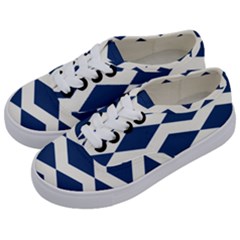 Diamonds Blue Kids  Classic Low Top Sneakers by MooMoosMumma