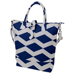 Diamonds Blue Buckle Top Tote Bag by MooMoosMumma