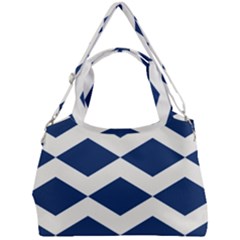 Diamonds Blue Double Compartment Shoulder Bag by MooMoosMumma