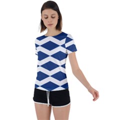 Diamonds Blue Back Circle Cutout Sports Tee by MooMoosMumma