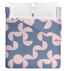 Pink And Blue Shapes Duvet Cover Double Side (queen Size) by MooMoosMumma