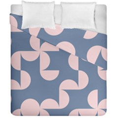 Pink And Blue Shapes Duvet Cover Double Side (california King Size) by MooMoosMumma