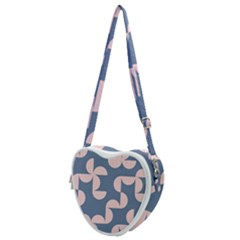 Pink And Blue Shapes Heart Shoulder Bag