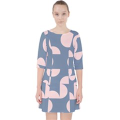 Pink And Blue Shapes Pocket Dress