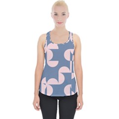 Pink And Blue Shapes Piece Up Tank Top