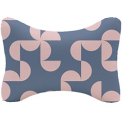 Pink And Blue Shapes Seat Head Rest Cushion by MooMoosMumma