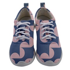 Pink And Blue Shapes Athletic Shoes by MooMoosMumma