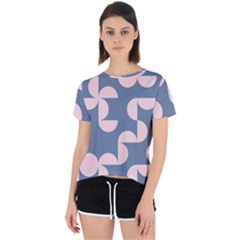 Pink And Blue Shapes Open Back Sport Tee