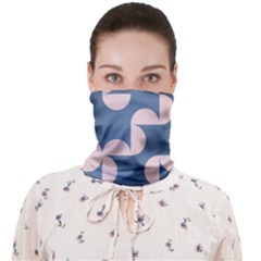 Pink And Blue Shapes Face Covering Bandana (adult)