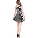 Black and White Checkered Grunge Pattern Reversible Sleeveless Dress View2