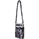 Black and White Checkered Grunge Pattern Multi Function Travel Bag View2