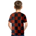 Red and Black Checkered Grunge  Kids  Sport Mesh Tee View2