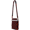 Red and Black Checkered Grunge  Multi Function Travel Bag View2