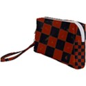 Red and Black Checkered Grunge  Wristlet Pouch Bag (Small) View1