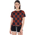 Red and Black Checkered Grunge  Open Back Sport Tee View1