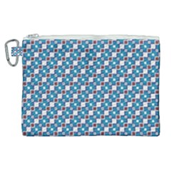 Country Blue Checks Pattern Canvas Cosmetic Bag (xl) by SpinnyChairDesigns